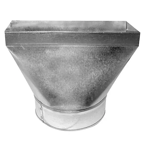 Southwark Metal 273106 Straight Stack Boot 3-1/4 Inches X 10 Inches 6 Inches Collar 30 Gauge Galvanized Steel