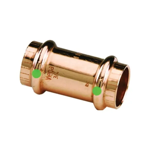 Viega VIEGCOUP112 Propress Pipe Coupling with Stop 1-1/2 Inches Press End Copper