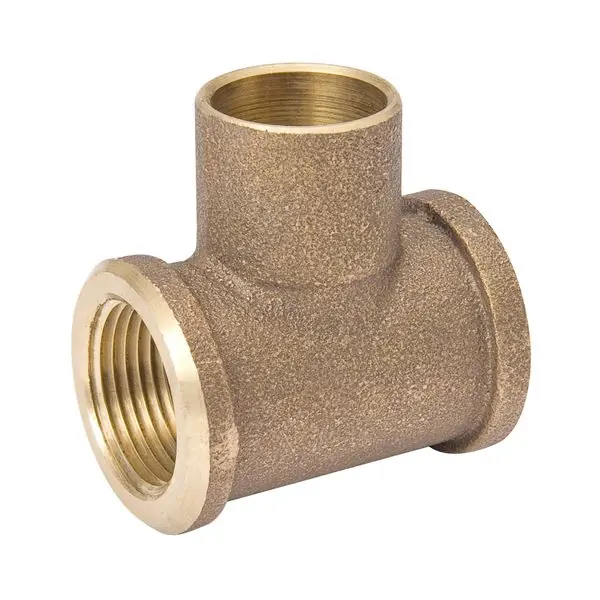 Mueller Streamline a04109nl Lead-free Forged Brass Tee Fpt X Fpt X C 3/4 Inches X 1/2 Inches X 3/4 Inches