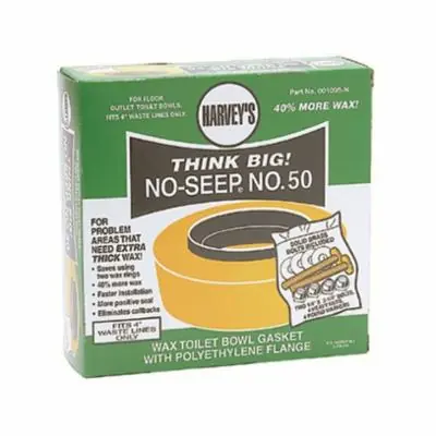 Oatey HARNS5024BB Extra Thick Wax Gasket with Plastic Horn No-seep No. 50 for Floor Closet Bowl
