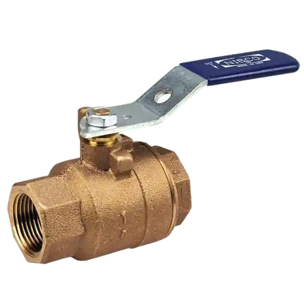 Nibco nl95hl8 T-585-70-66 Two Piece Ball Valve Female Npt Thread 3/4 Inch Stainless Steel Trim Bronze
