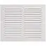 Hart Cooley 672-10x8 White Steel Sidewall Ceiling Return Air Grille 10x8 Inch Wall Opening 672 Series