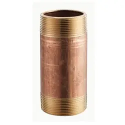 Merit Brass NIPBR3-3 Brass Pipe Nipple 3 Inches X 3 Inches Mnpt Sch 40 Seamless Domestic