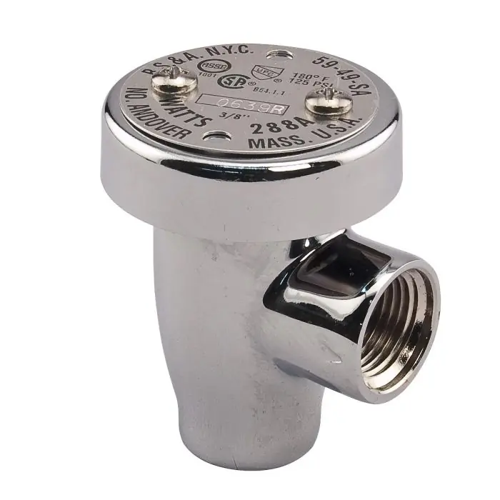 Watts 792053 LF288AC Lead Free Anti-siphon Vacuum Breaker Backflow Preventer 0.37 Inches Polished Chrome