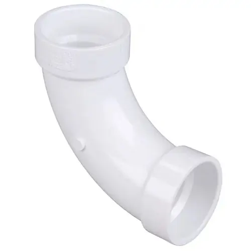 Mueller Industries 4807-2LT2 Pvc Dwv Long Radius 90 Degree Hub X Hub Elbow 2 Inches