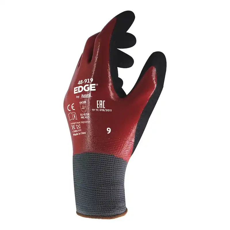 Edge 48919090 15g.gy.polylnr nit-red full ct/blk plm ct kw sz9