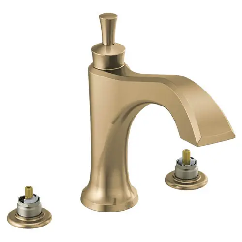 Delta Faucet t2756-czlhp Dorval Two-handle Roman Tub Faucet Trim Angular Spout Less Handles Champagne Bronze