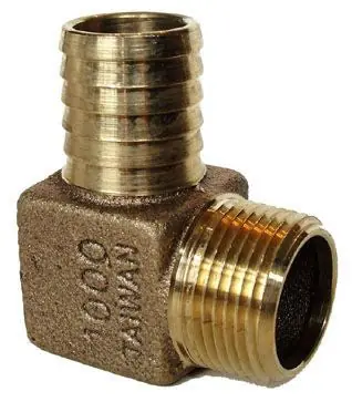 American nlrbhe1 Brass Insert X Male Hydrant 90 Degree Elbow 1 Inch Lead-free Bronze Fitting