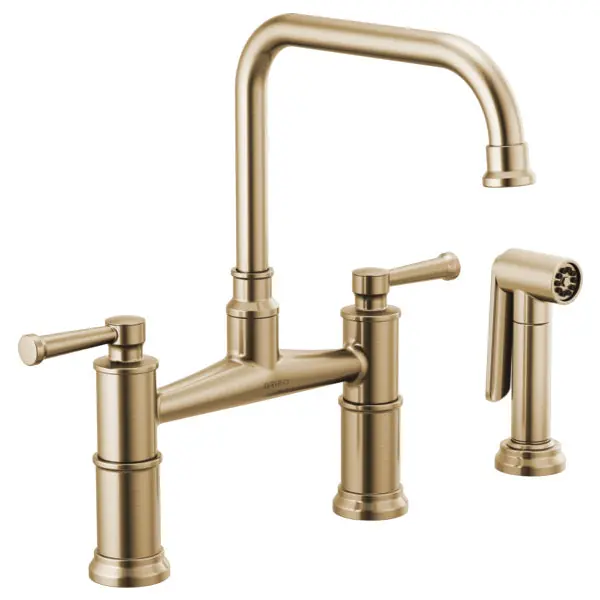Delta Faucet 62525lf-gl Bridge Kitchen Faucet with Side Spray Luxe Gold
