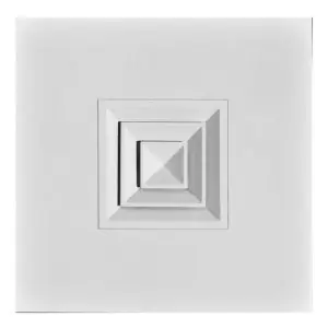 Truaire A5404SD-SQ09 Lay-in Directional Diffuser 4-way 9 Inches Aluminum White