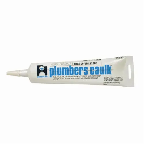 Oatey HERCAULKCL Hercules Plumbers Caulk 5.5 Fl-oz Clear Tube