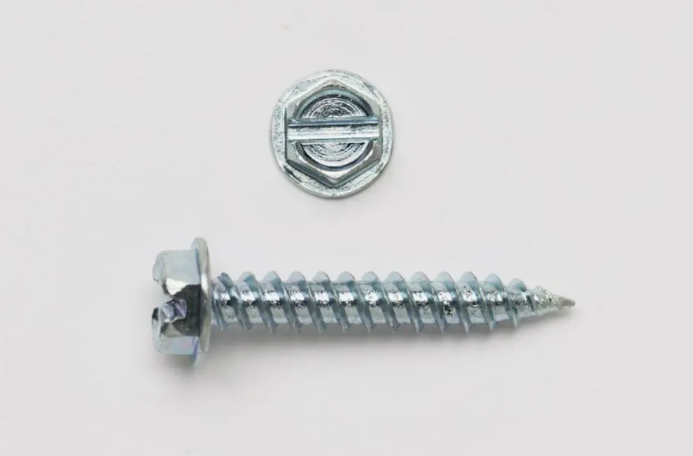 Tradepro TP-10X3/4TPM Hex Washer Head Sprint Point Screw Zinc Plated #10 X 3/4 inches (Jar Of 1000)