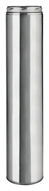Selkirk 208024u Chimney Pipe 8 Inches Id 10 Inches Od Stainless Steel with Twist-lock Coupler and Locking Band