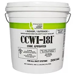 Carlisle CCWI-181-WHITE Indoor Outdoor Water Based Duct Sealant White 1 Gallon