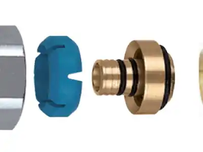 Purmo rv-na10534 Ecostyle 1/2 Inch Pex Radiator Adapter Fittings Chrome Nut Pack of 2