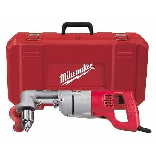 Milwaukee 3002-1 Grounded Right Angle Drill Kit 1/2 in Keyed Chuck 120 Vac 600 Rpm 16-3/4 in Oal