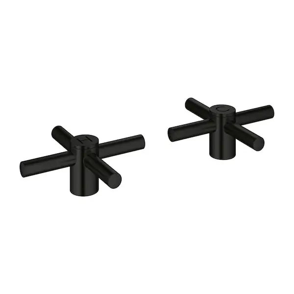 Grohe 142152430 Cross Handles Pair Matte Black