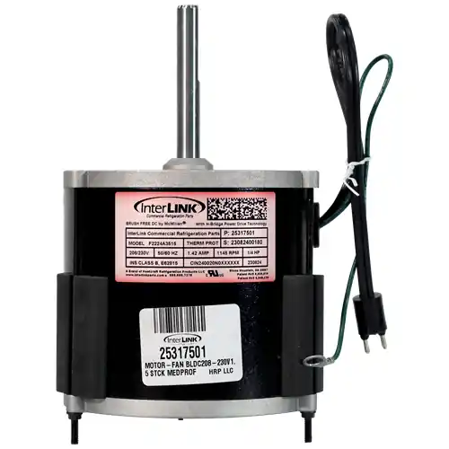 Larkin 25317501s Oem Ecm Refrigeration Unit Cooler Motor 1/4 Hp 208-230V 1175 Rpm Cw 1/2 Inch Shaft