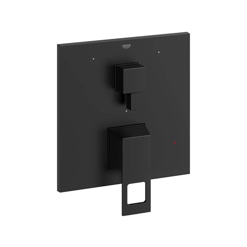 Grohe 294262430 Eurocube 8 1/8 Inch Square 3-way Pressure Balance Trim Matte Black