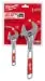 Milwaukee 48-22-7400 Adjustable Wrench Set 2 Piece 6 Inch and 10 Inch Polished Chrome