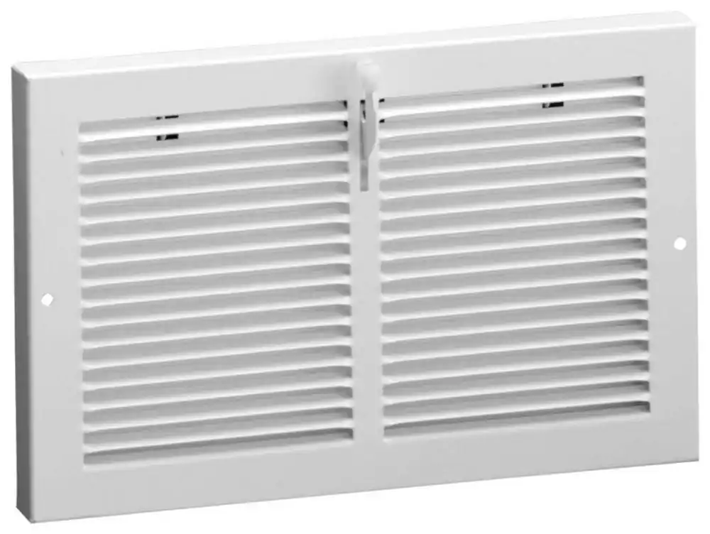 Hart Cooley 43621 Hc 654 12 X 6 Inch Baseboard Register Bright White Enamel Steel with Volume Control Damper
