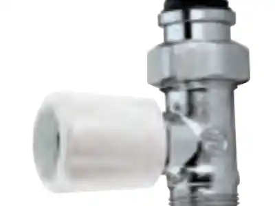 Purmo rv-339452 Ecostyle 1/2 Inch Straight Thermostatic Radiator Shut Off Valve Chrome