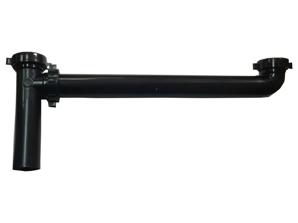 Jb Products T540YABSBG End Outlet Waste Slip Joint Style with Baffle Tee 1.5 Inches X 16 Inches Black