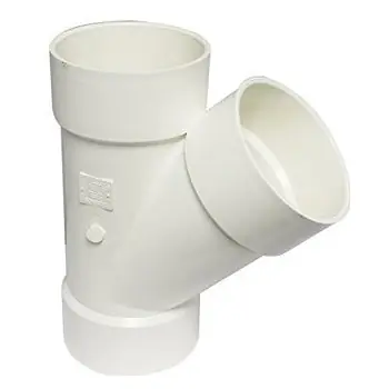 Mueller Industries PDWVY2 Mueller PVC DMV 2 inches X 2 inches X 2 inches 45 Degree Wye H x H x H