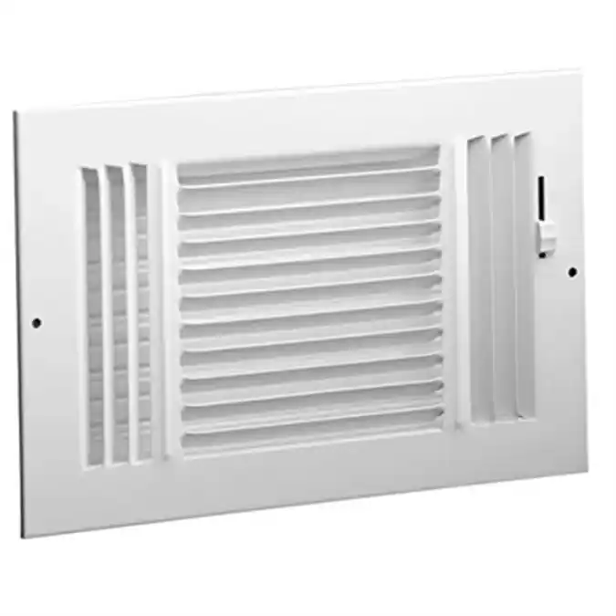 Hart Cooley 683-12x4 White Steel Hvac Ceiling Sidewall Register 12x4