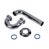Oatey DB700BN-1 P-trap 1-1/4 Inches Nominal Brass Slip-joint Polished Chrome Tubular Drain