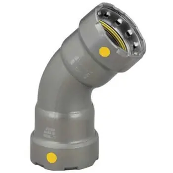 Viega MEGAPG45L114 MegaPressG 1-1/4 in 45 degree P X P Carbon Steel Elbow