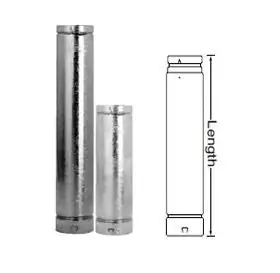 Selkirk 104006 Type B Gas Vent Round Pipe 4 Inches X 6 Inch Length