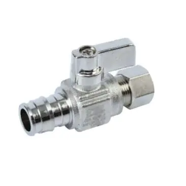 Eff eff221-08-lf 1/2 Inch F1960 X 1/4 Inch Od Straight Mini Ball Valve Lead-free Brass Pex Compression