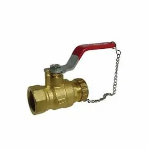 Red-white Valve 5586AB-34 2-piece Full Port Ball Valve 3/4 Inches Fnpt X Male Hose Thread Chrome Plated Brass