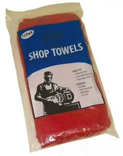 Mars 79027 Reducing Shop Towel Red Cotton 15 X 15 Inches 50-pack