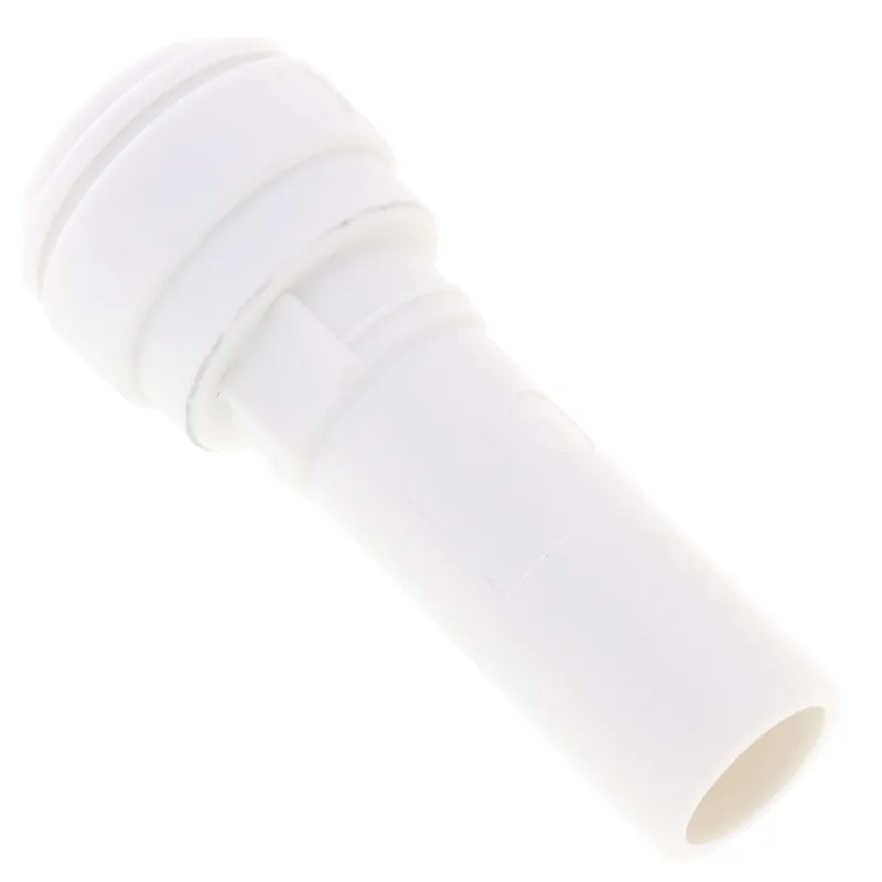 John Guest PP061612W 1/2 x 3/8 in. OD Stem x OD Tube 150# Polypropylene Bulkhead Reducer