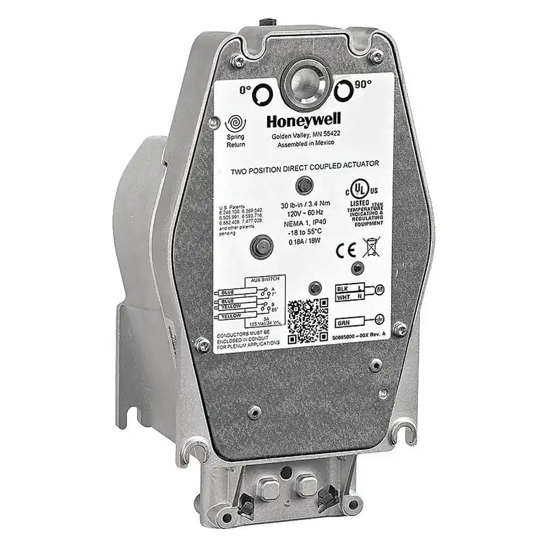 Resideo Braukmann ms4104f1010/u Fire and Smoke Damper Actuator On/off Spring Return 30 In-lb 120V Ac Hardwired Nema 1 IP40