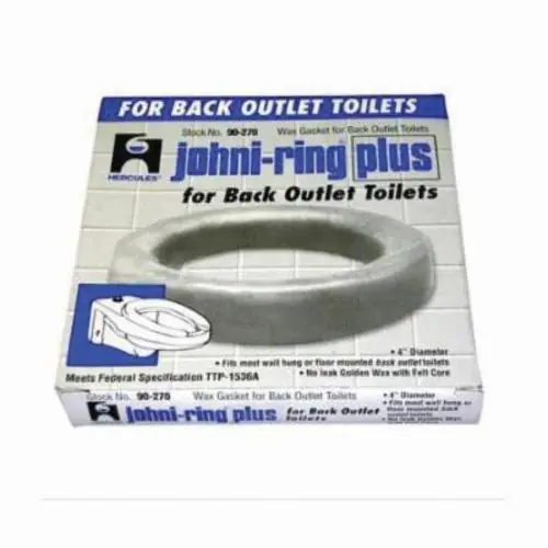 Oatey HER90270 Johni-ring Plus Wax Gasket 4 Inches for Urinal and Back Outlet 3 in and 4 in Waste Lines