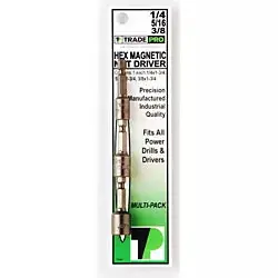 Tradepro TP10053 Magnetic Chuck Assortment 1/4 Inches 5/16 Inches 3/8 Inches X 1-3/4 Inches