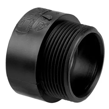 Mueller Industries ABSADAPTHMIP4 ABS DWV Male Adapter 4 inch H x MIPT