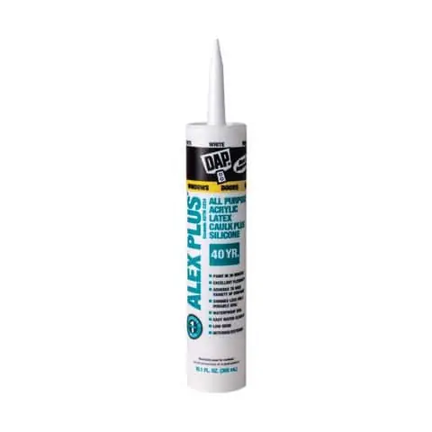 Dap 12044 Alex Plus White Acrylic Latex All Purpose Caulk 10.1 oz