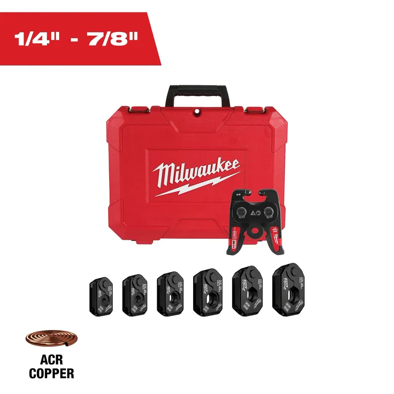 Milwaukee 49-16-2661zx Zoomlock Max Maxipro Pivoting Press Ring Kit for M18 Force Logic Press Tool 1/4-7/8 Inches