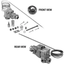 Robertshaw 4350-030 Commercial Gas Pipe Capillary Temperature Control 250 to 550 Degrees F 1 4 Inch Pipe 72 Inch Cap
