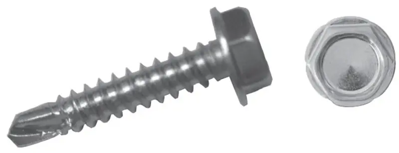 Duro Dyne 14179 Pro Point Self Drilling Screws 3/4 Inch No. 8 Unslotted Hex Head Zinc Plated 100-pack