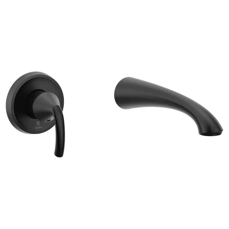 Moen wt371bl Glyde Wall Mount Tub Filler Trim Non Diverter 10 Inch Spout Reach