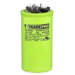 Tradepro TP-CAP-30/3/440USAR Round Dual Run Capacitor 30/3 Mfd 440V Usa Made