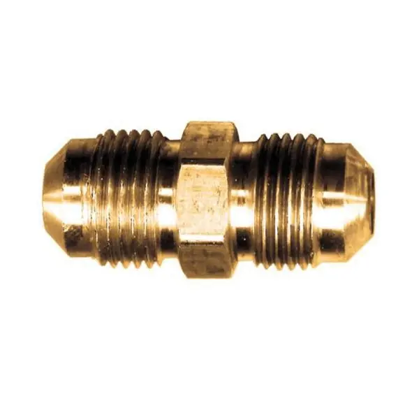 Fairview 42r-86 Union Coupling 1/2 in Sae 45 Degree Flare Tube X 3/8 in Sae 45 Degree Flare Tube Brass