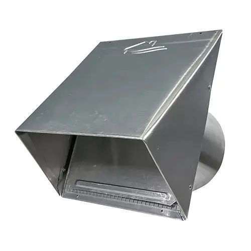 Builders Best 112452A AWM624 6 Inch Heavy Gauge Aluminum Wall Vent Hood with Flapper Screen