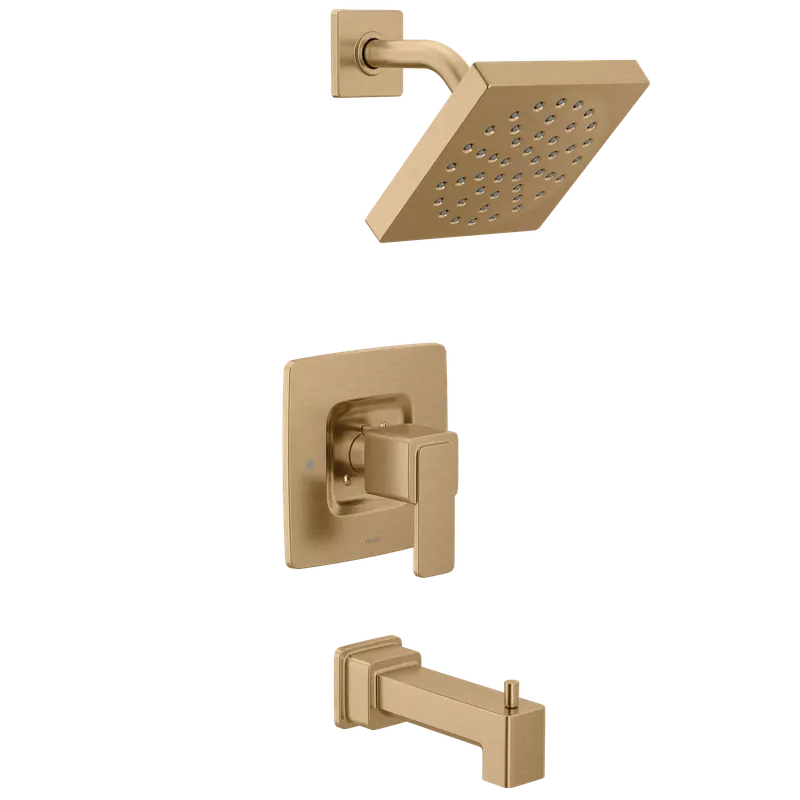 Moen t2683epbzg Iver Posi-temp Eco-performance Tub and Rainshower Trim Chrome 6 Inch Rainshower