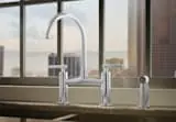 Delta Faucet 62543lf-pn Brizo Litze Bridge Kitchen Faucet Side Spray Gooseneck Polished Nickel 15-3/8 Inches